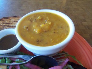 Sweet Potato Soup with Butternut Squash and Quinoa