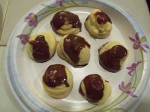 Nutella Cream Puffs with Icing