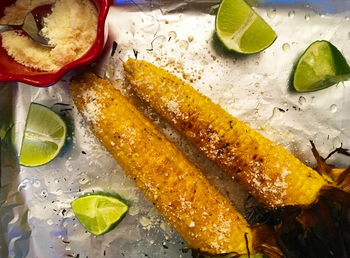 Elote with Chili Rub and Cotija Cheese
