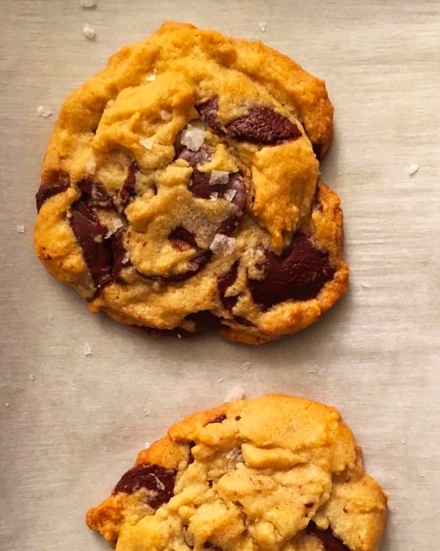 Salted Tahini Chocolate Chip Cookies